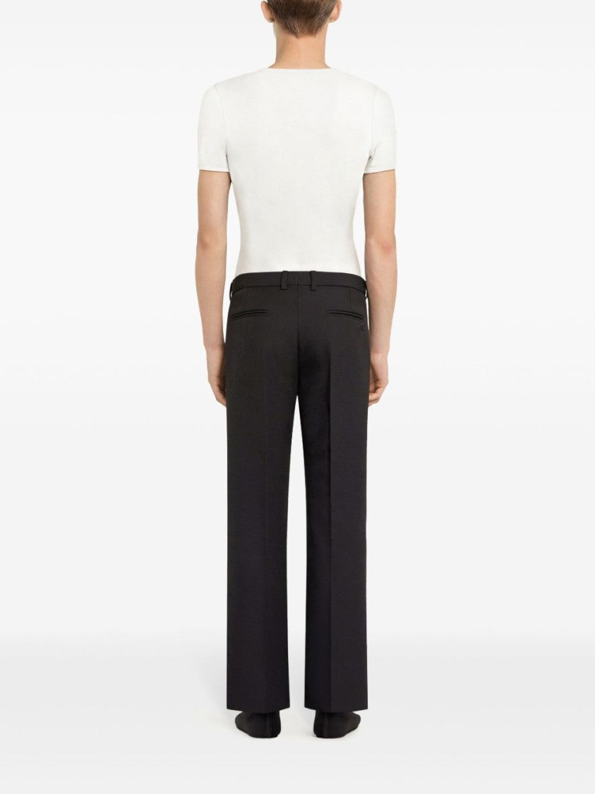 Courrèges White Tailored Minimalist Crew Neck T-Shirt