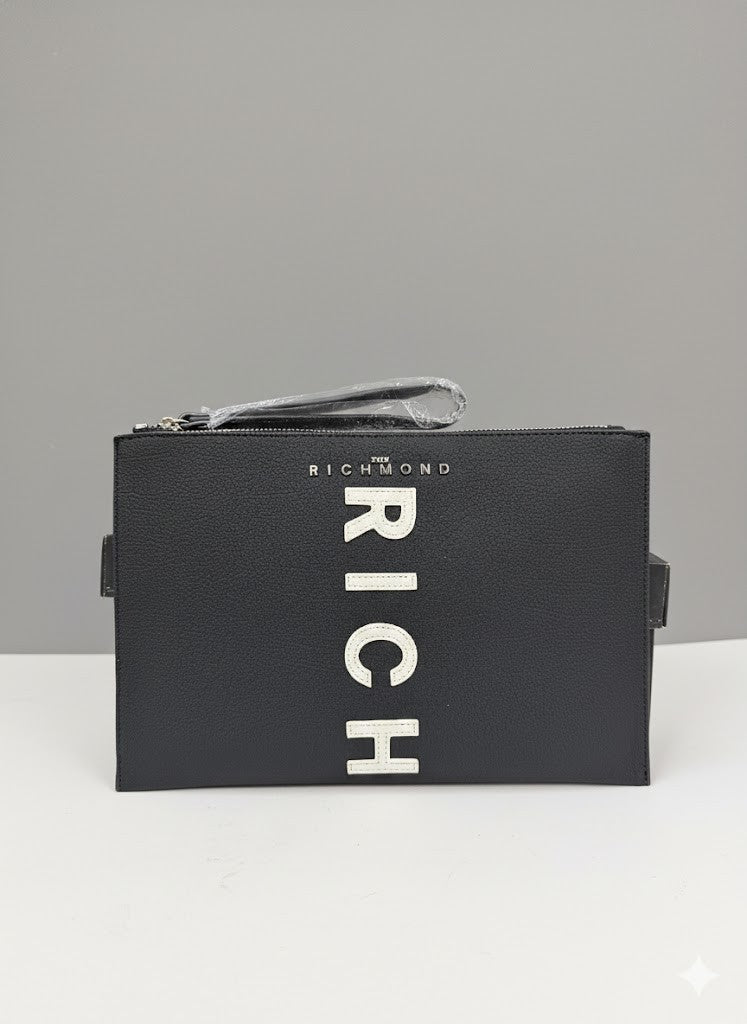 Richmond Textured Black Rectangular Pochette