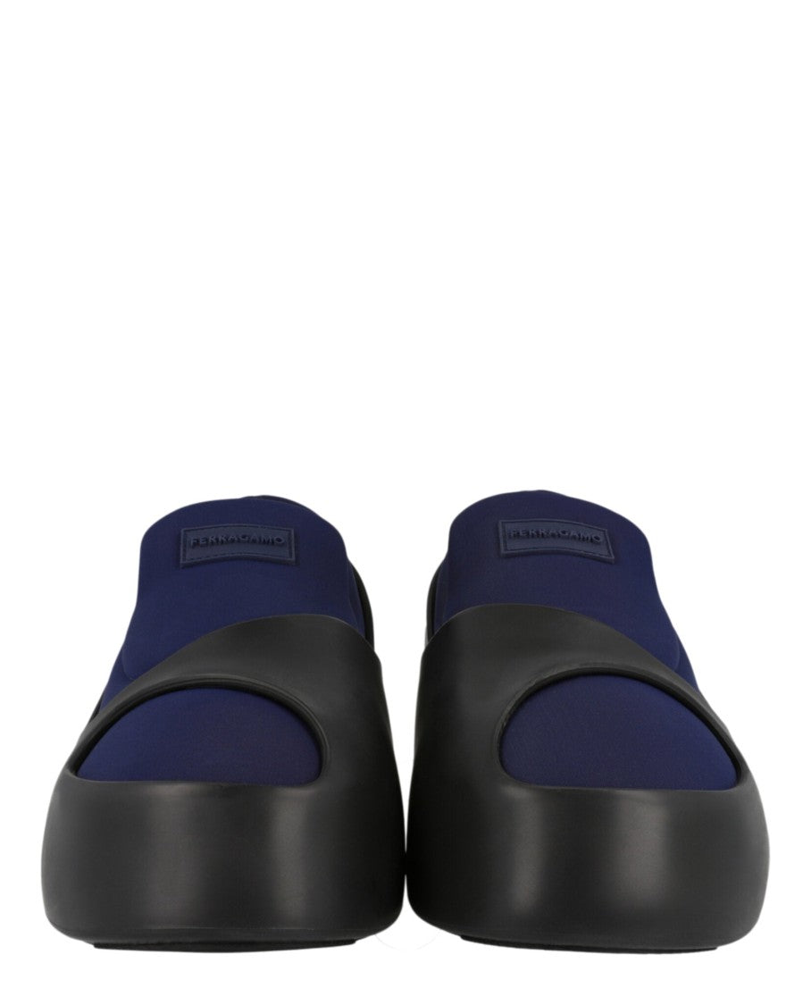 Ferragamo Lunar Paneled Slip-On Sneakers