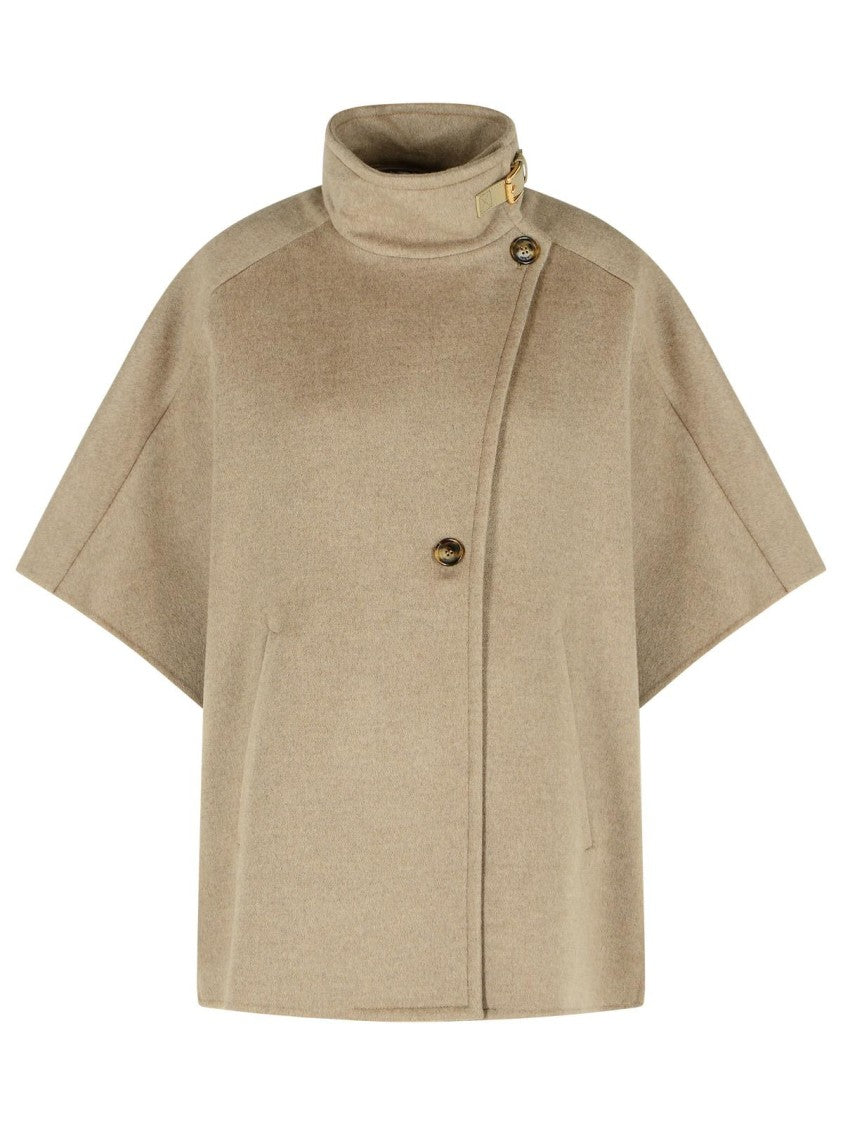 Max Mara Derrik' Beige Cashmere Cape