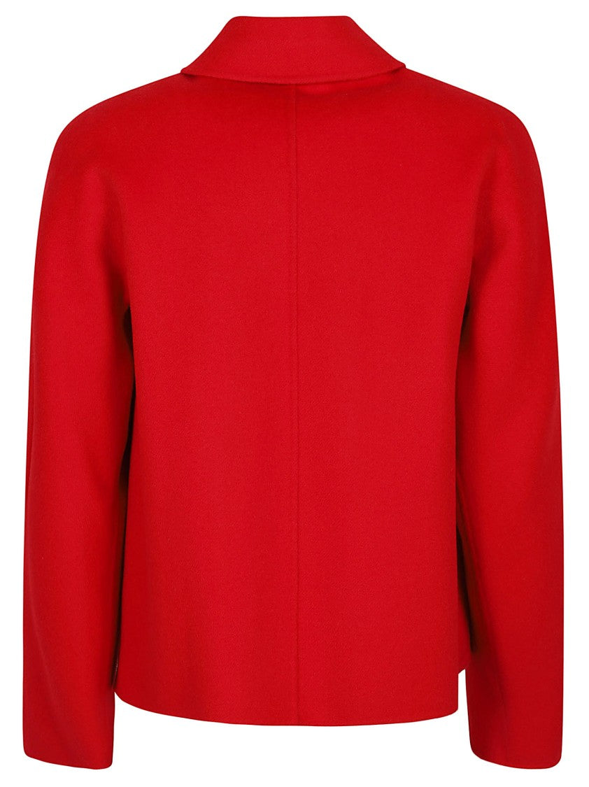 Max Mara Double-Breasted Red Jacket With Structured Silhouette