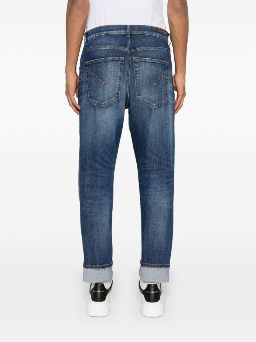 Dondup Indigo Blue Jeans With Concealed Fly