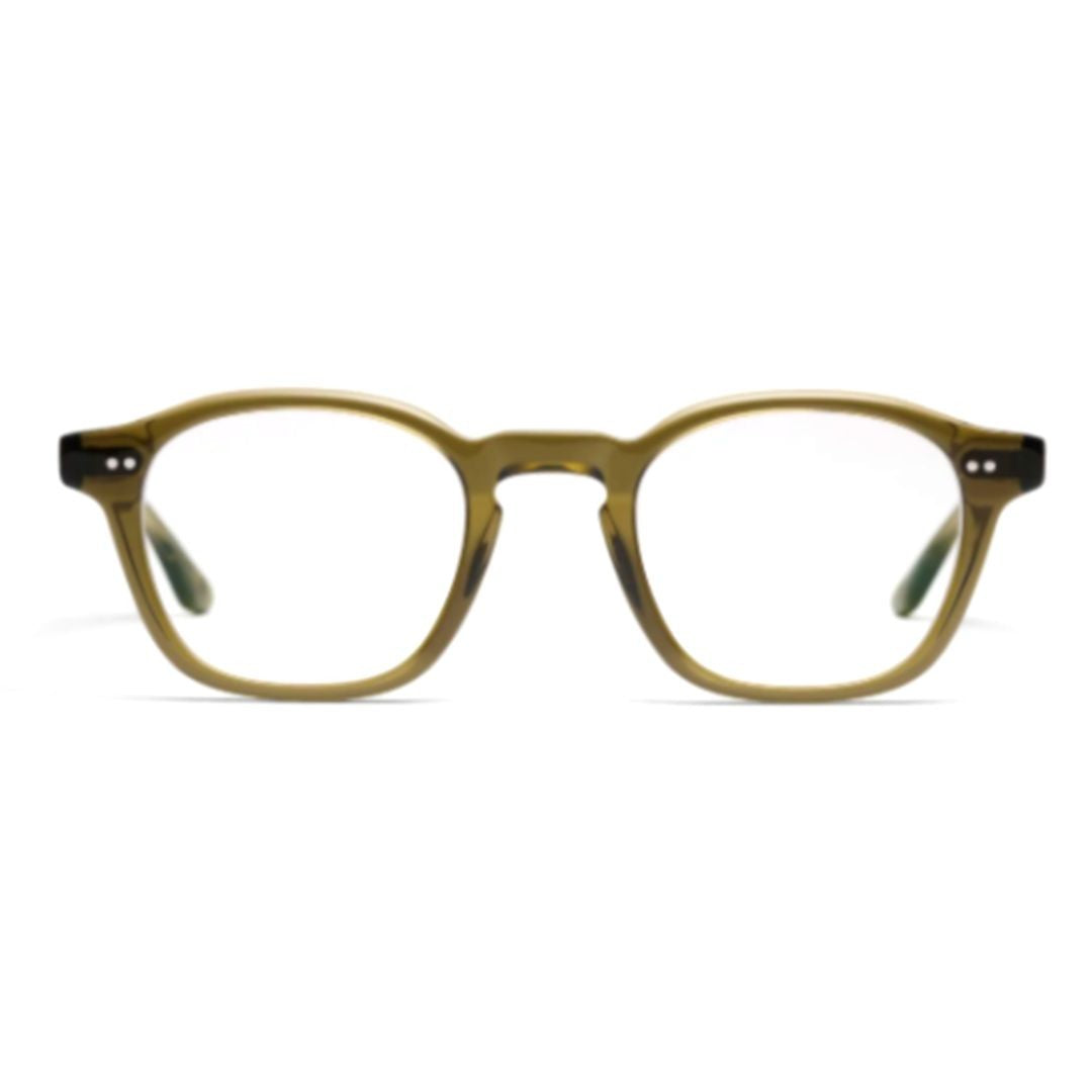 Peter And May Pm Palace Translucent Olive Green Rectangular Frame Eyeglasses