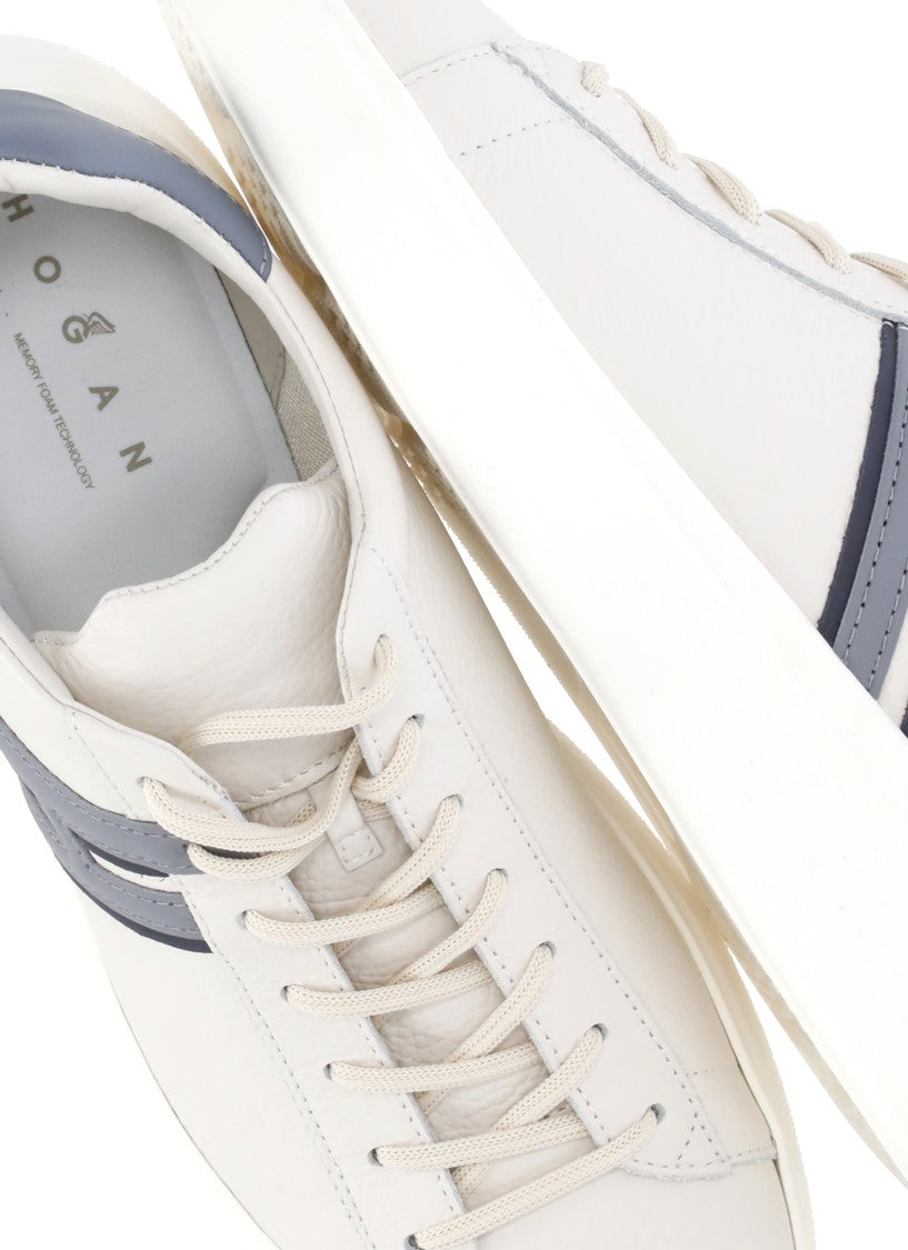 Hogan White H580 Leather Sneakers