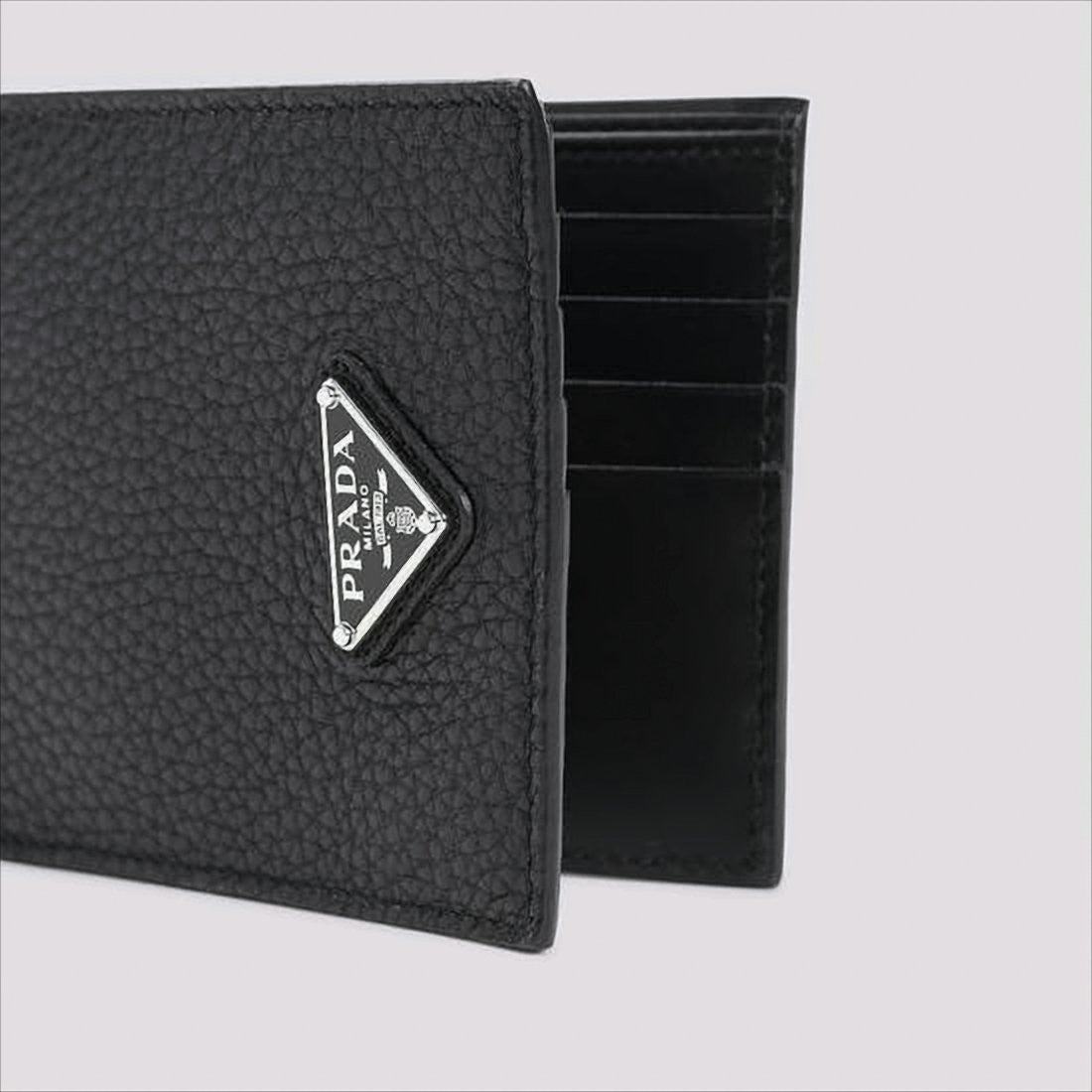 Prada Textured Calf Leather Bifold Wallet