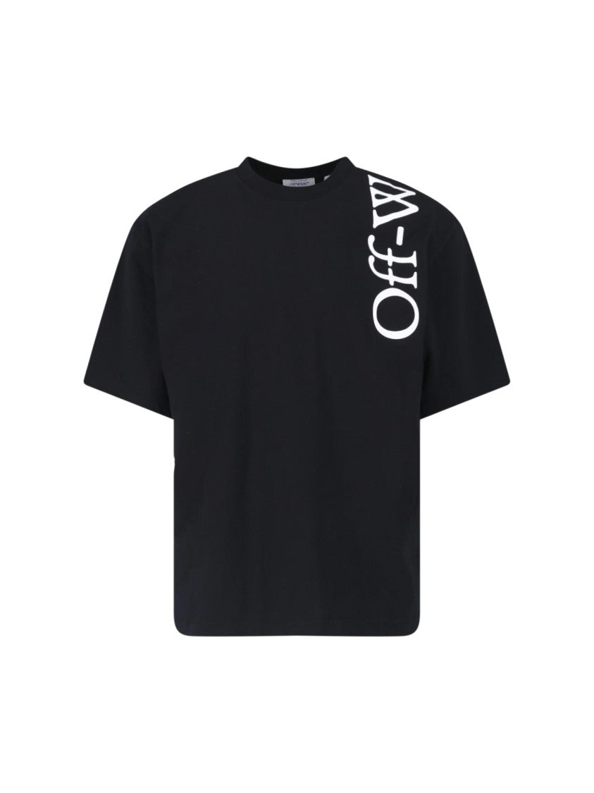 Off-White Black Vertical Bookish Cotton T-Shirt
