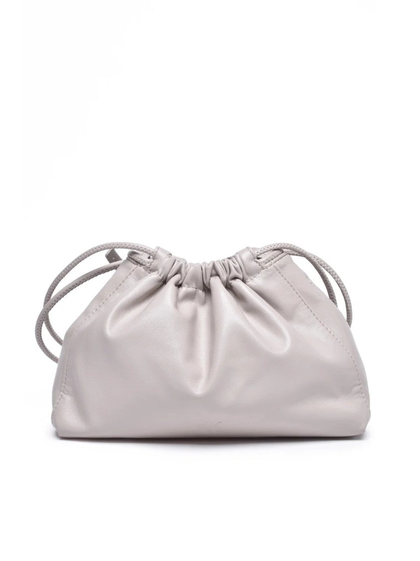 Calvin Klein Jeans Beige Slouchy Drawstring Polyurethane Pouch