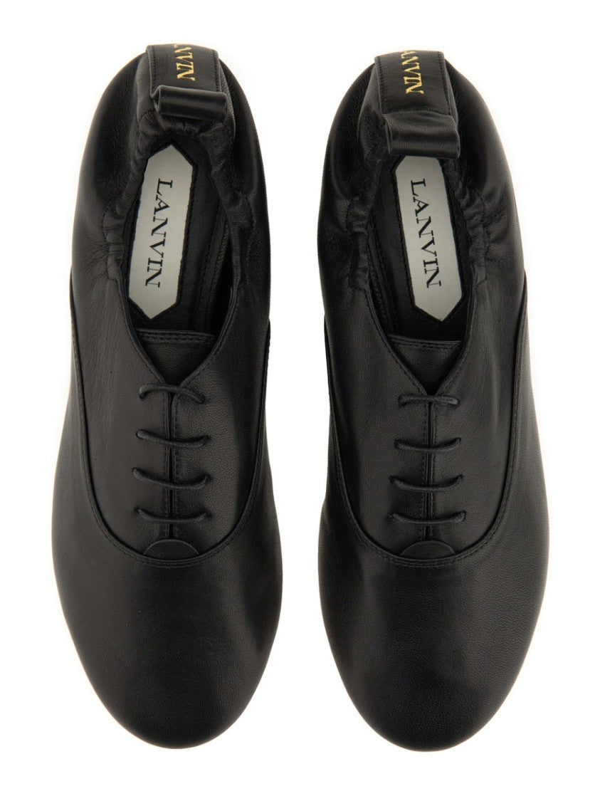 Lanvin Lace-Up Slipper With Pointed Toe