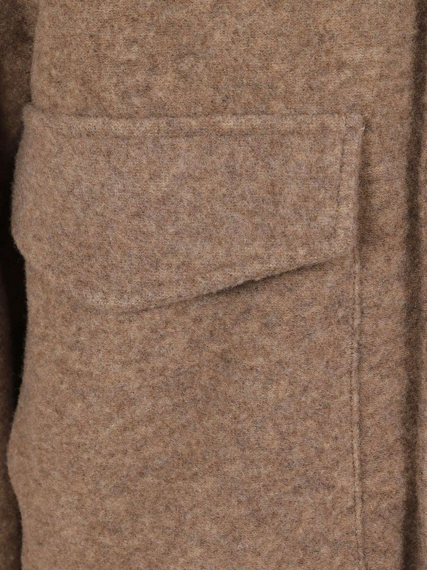 Dondup Grey Flap-Pocket Fleece Jacket