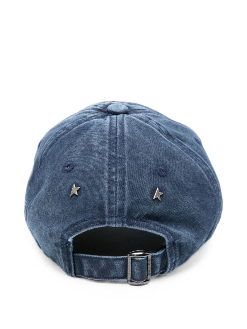 Golden Goose Embroidered Patch Star Accent Silk Nylon Hat