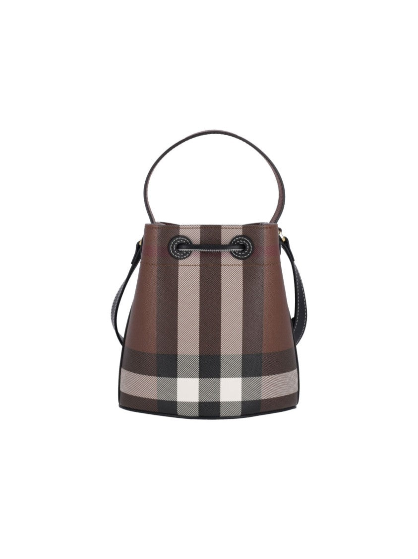 Burberry "Tb" Mini Bucket Bag – Brown