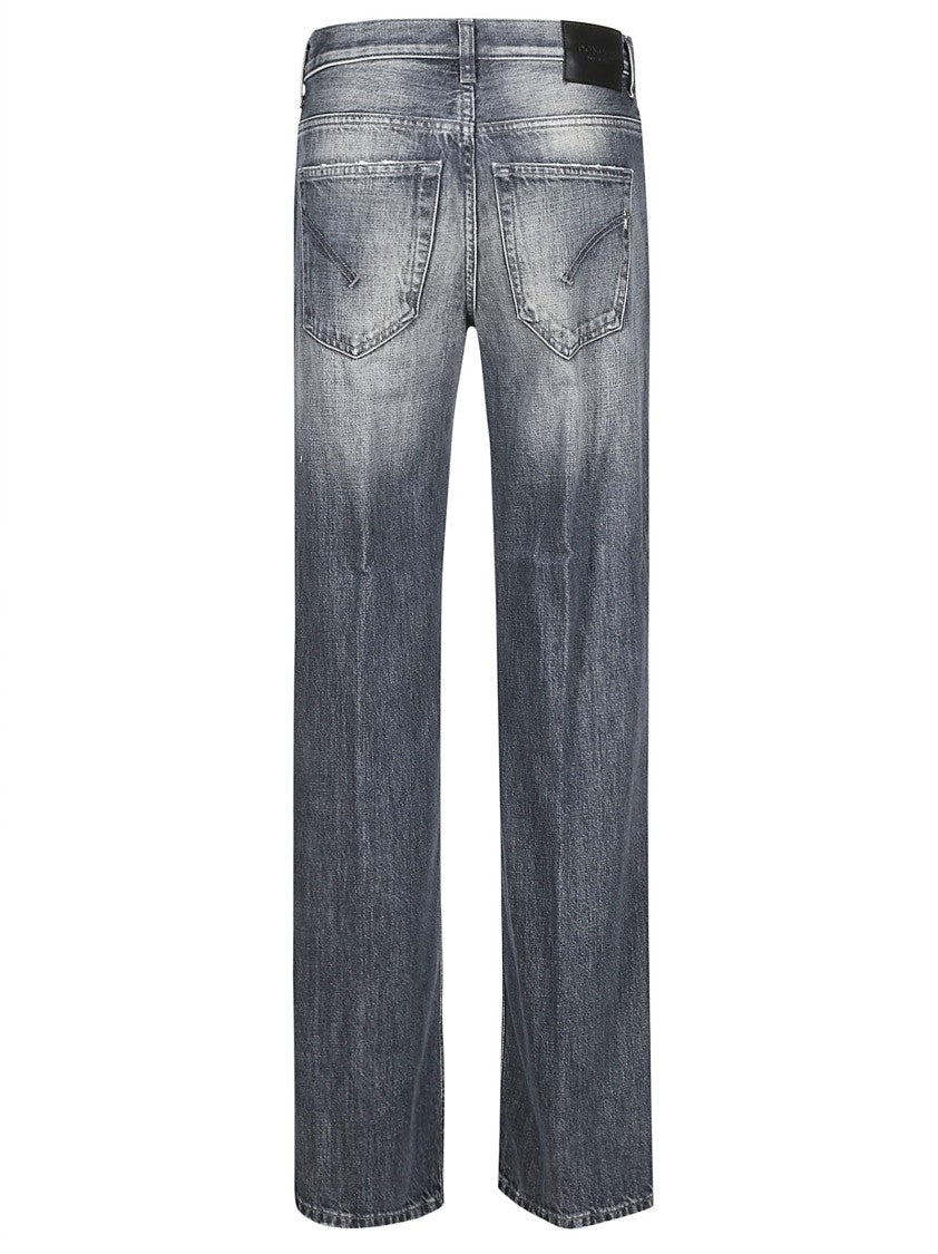 Dondup Wide Leg Denim Jeans With Palazzo Design