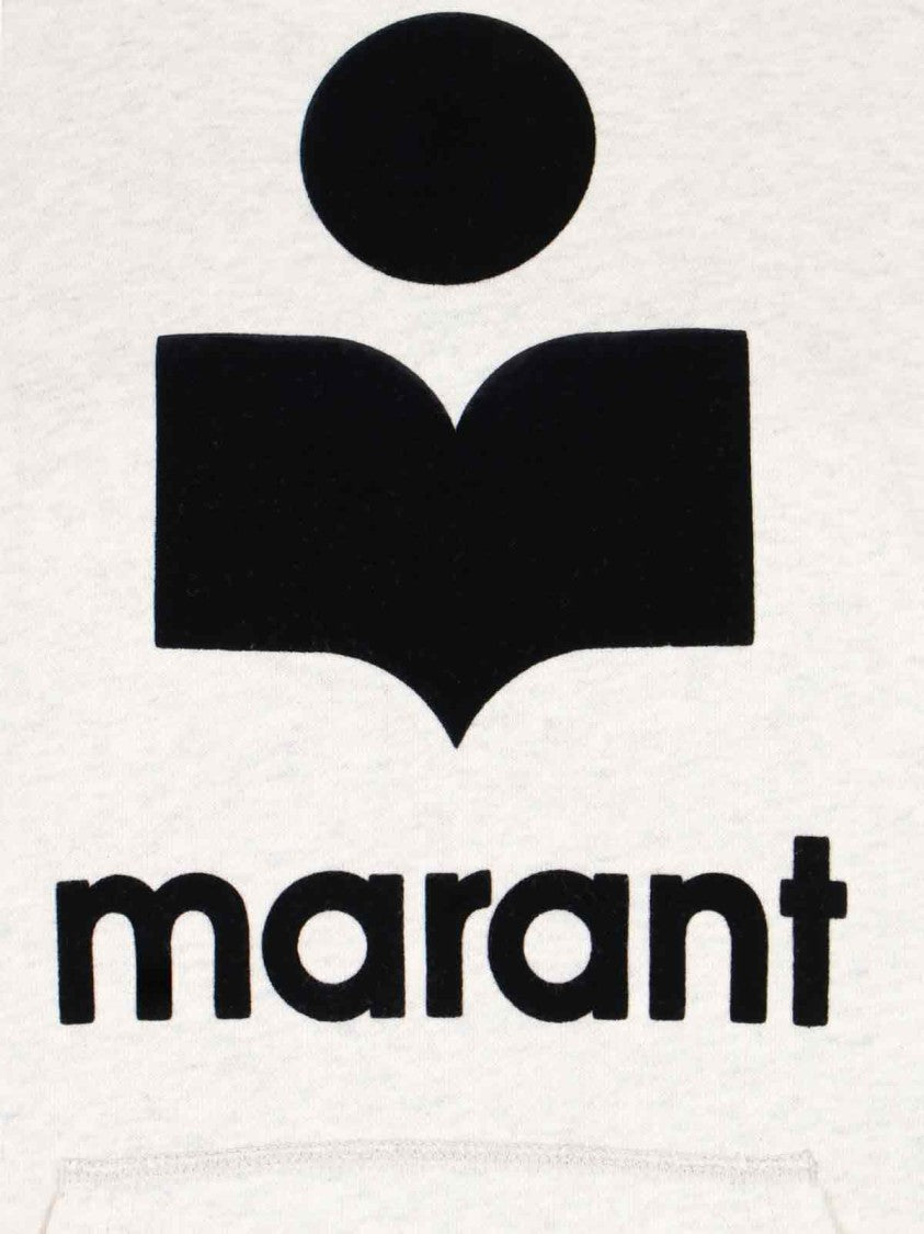 Isabel Marant Étoile White Mansel Logo Cotton Hoodie