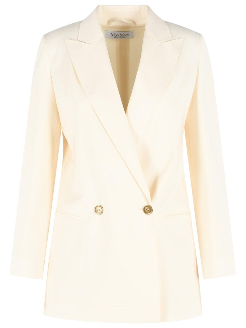Max Mara 'Bikini' Ivory White Virgin Wool Blazer