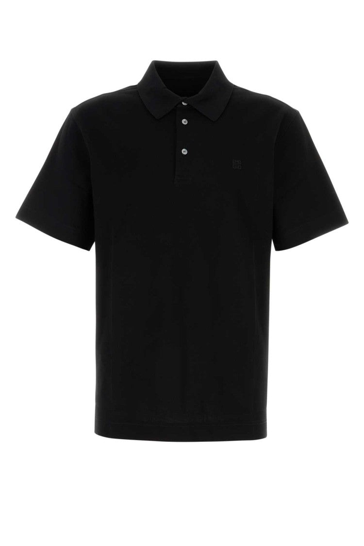 Givenchy Black Piquet Polo Shirt