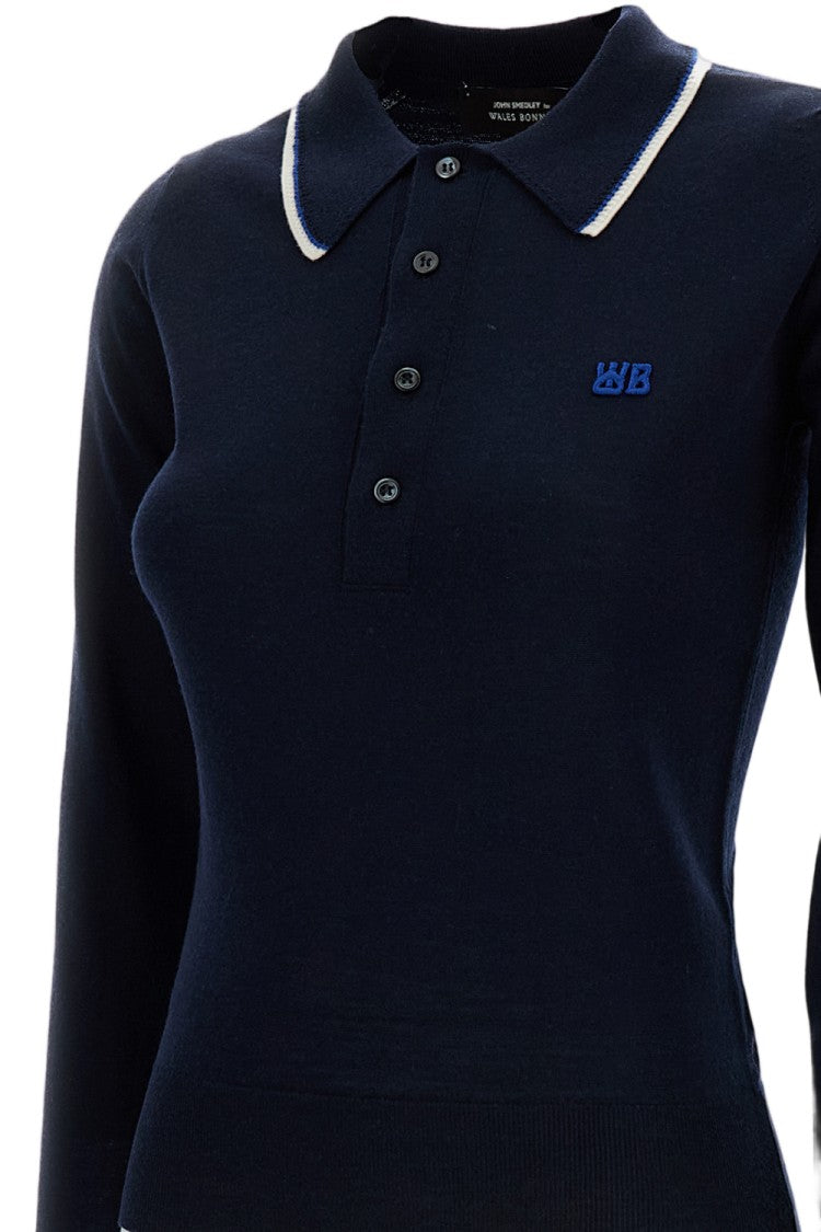 Wales Bonner Merino Wool Embroidered Logo Sweater