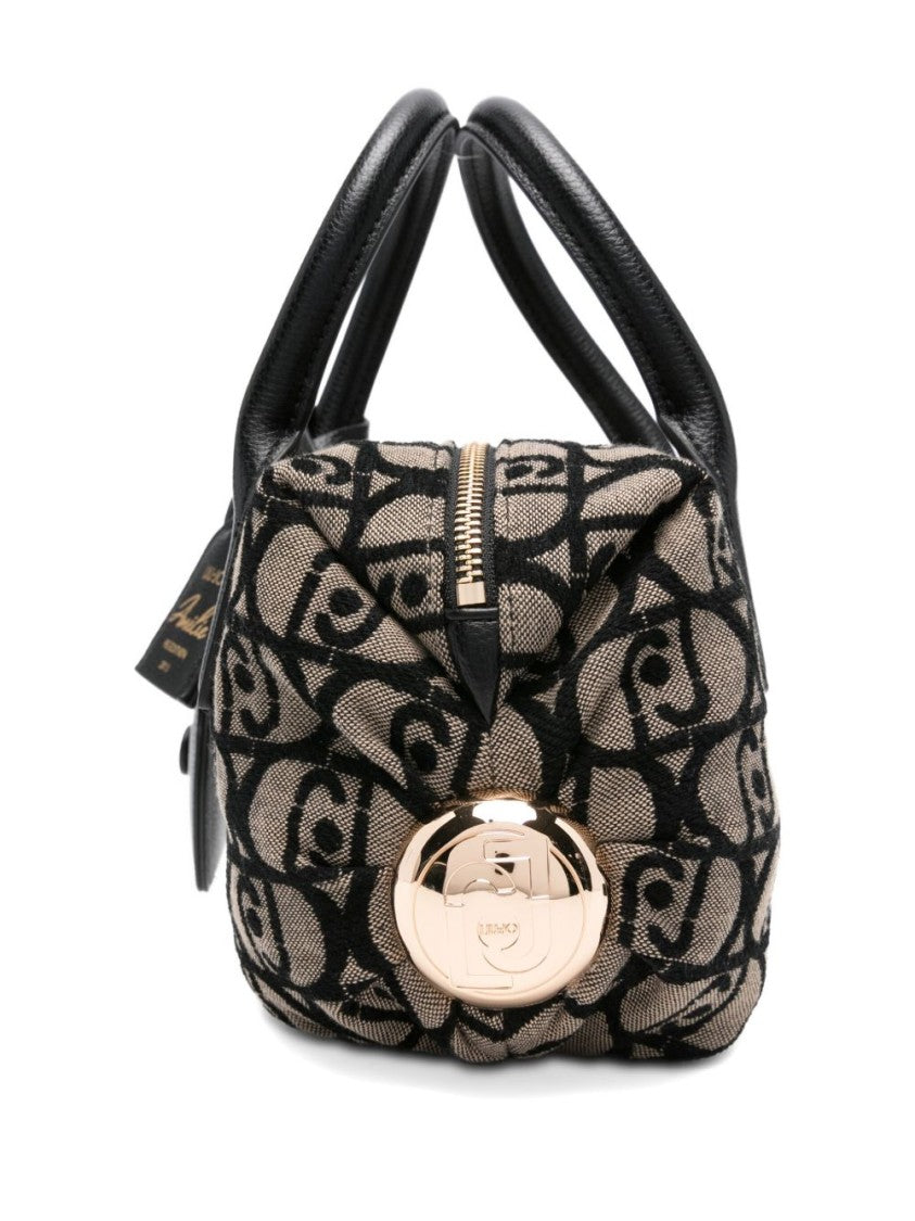 Liu Jo Textured Monogram Handbag With Detachable Strap