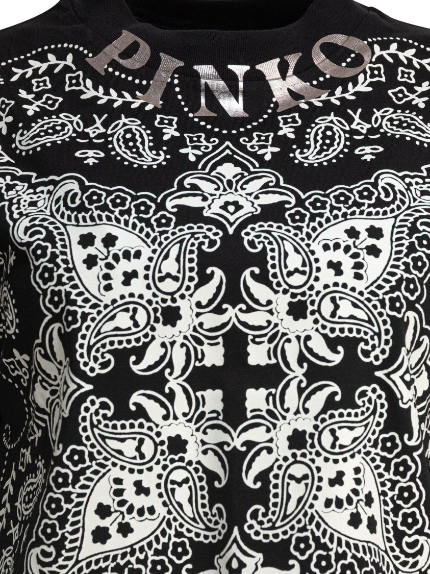 Pinko Boxy Silhouette Cotton T-Shirt
