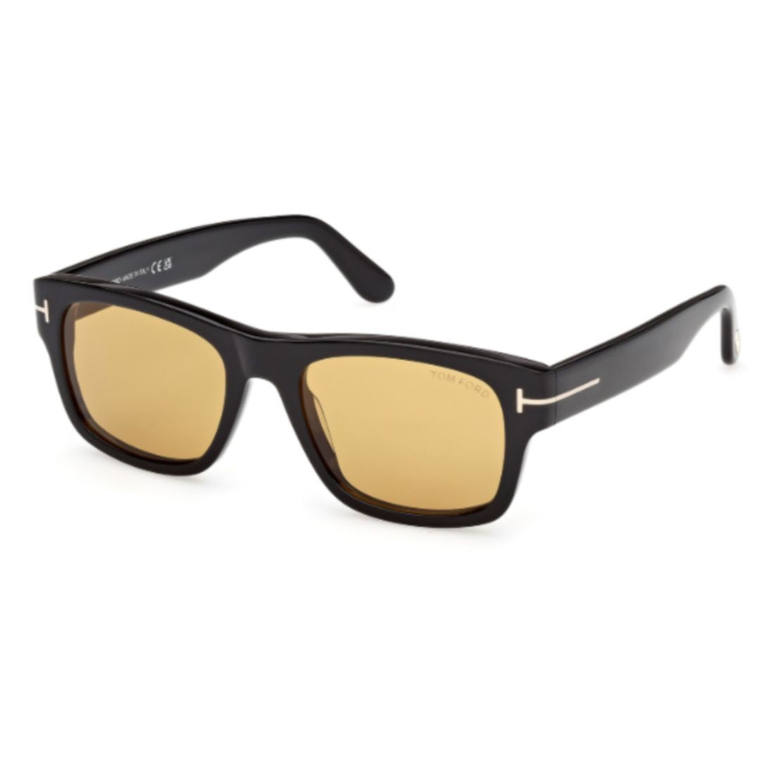 Tom Ford Rectangular Sunglasses With Thick Black Acetate Frame