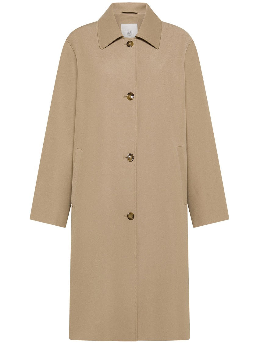 Seventy Venezia Beige Trench Straight Silhouette Cotton Trench