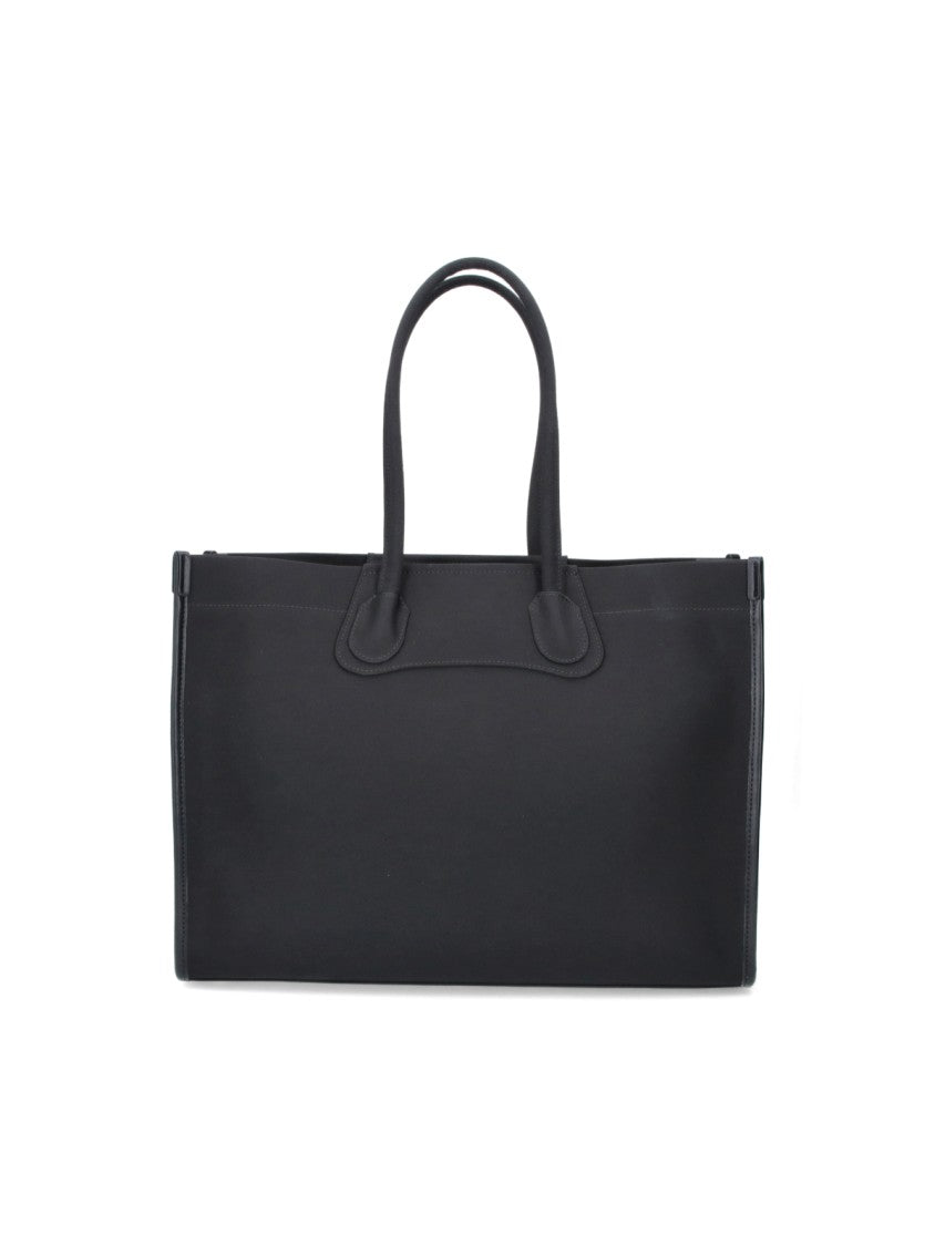 Vivienne Westwood Black Troy Fabric Tote Bag