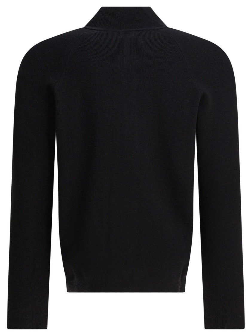 C.P. Company Tailored Zip-Up Cardigan In Fine Ribbed Merino Wool