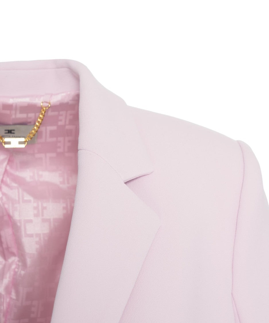 Elisabetta Franchi Single-Breasted Blazer In Crepe