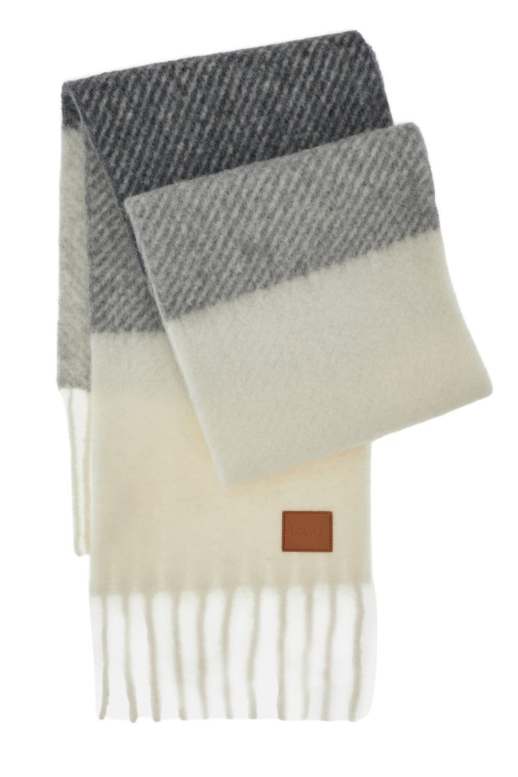 Loewe Multitone Jacquard Striped Alpaca-Wool Blend Scarf