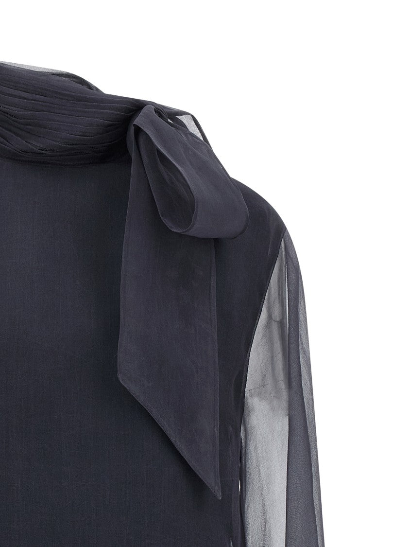 Brunello Cucinelli Crispy Silk Blouse