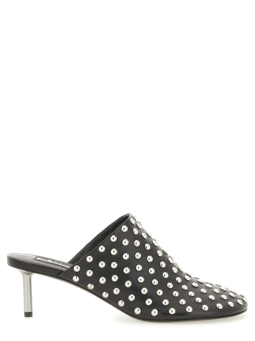 Jil Sander Nappa Leather Mules With Metallic Studs