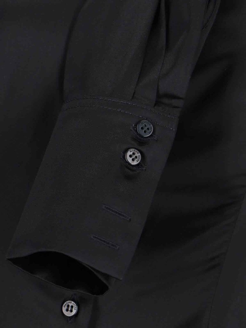 Marine Serre Satin Midi Dress – Black