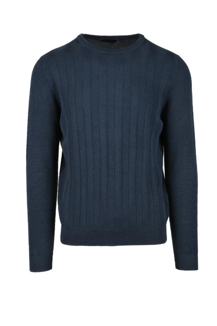 Planet Grid Multicolor Textured Cotton Sweater