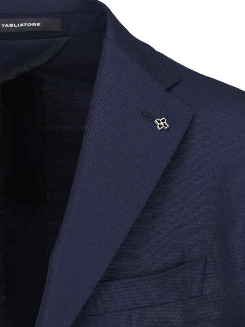 Tagliatore Single-Breasted Blazer - Blue