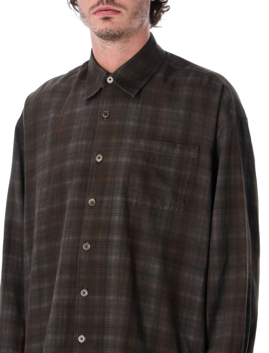 Our Legacy Borrowed More Check Portuguese Cotton Oversized Shirt