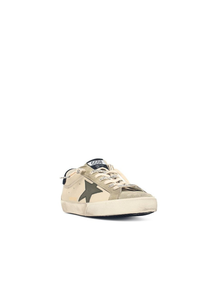 Golden Goose Cream Super Star Leather Sneakers