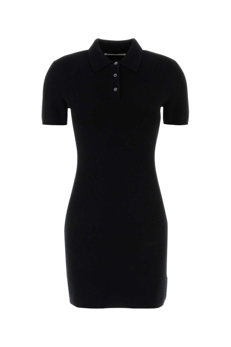 T By Alexander Wang Ss Polo Dress With Knit Logo Patch