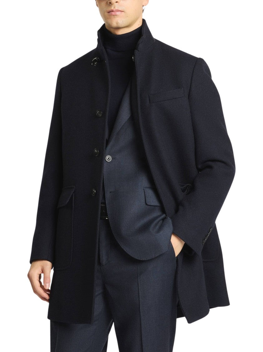 Fay Lobster-Clasp Single-Breasted Coat