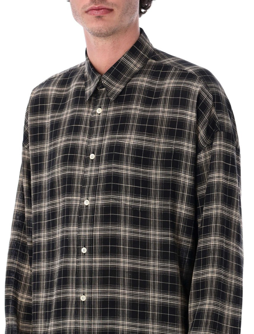 Sunflower Stable Checked Viscose Lino Loose Shirt