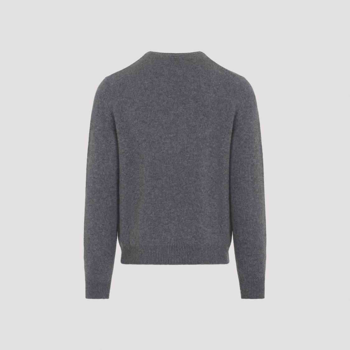 Ralph Lauren X Purple Label Embroidered Cashmere Sweater With Classic Crew Neckline