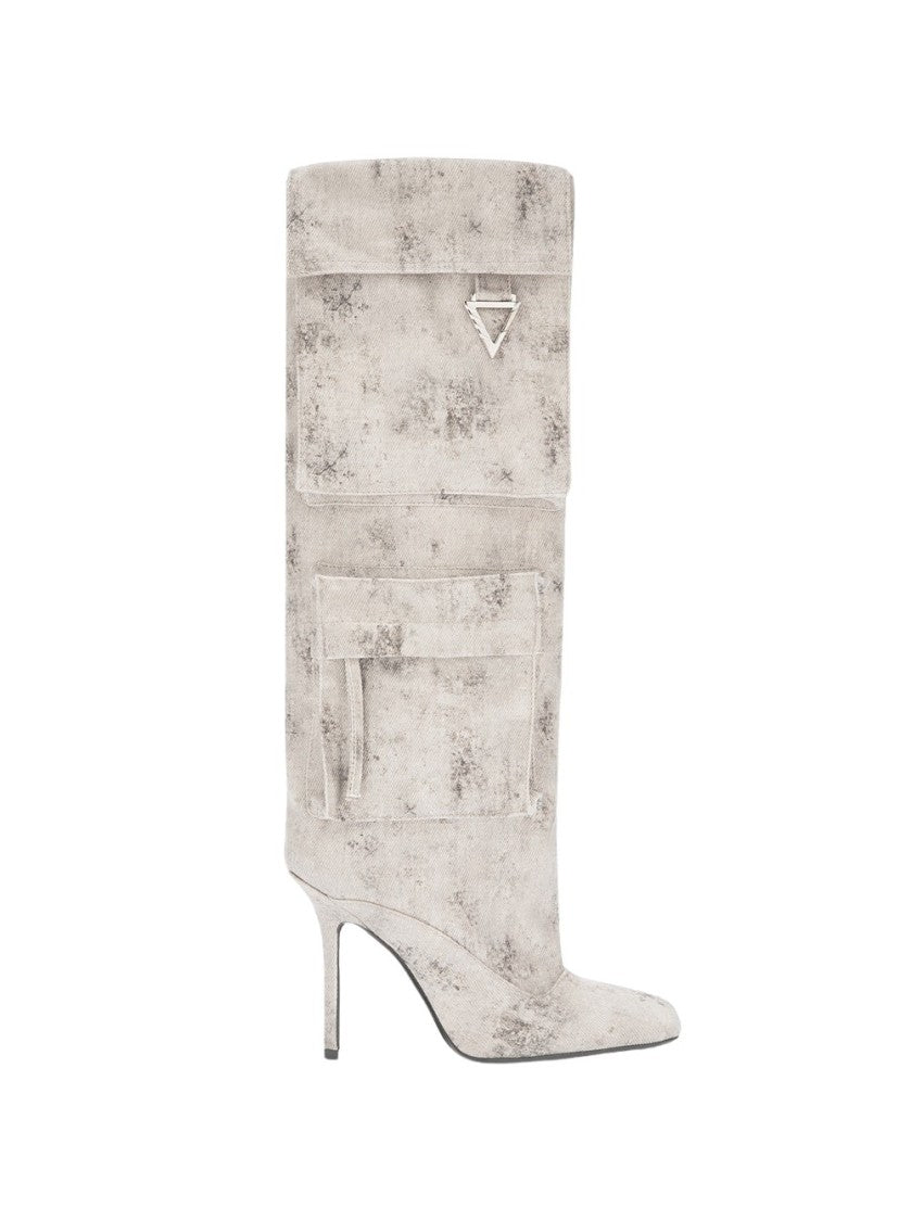 The Attico Sienna Tube Boot 105Mm Sand Melange
