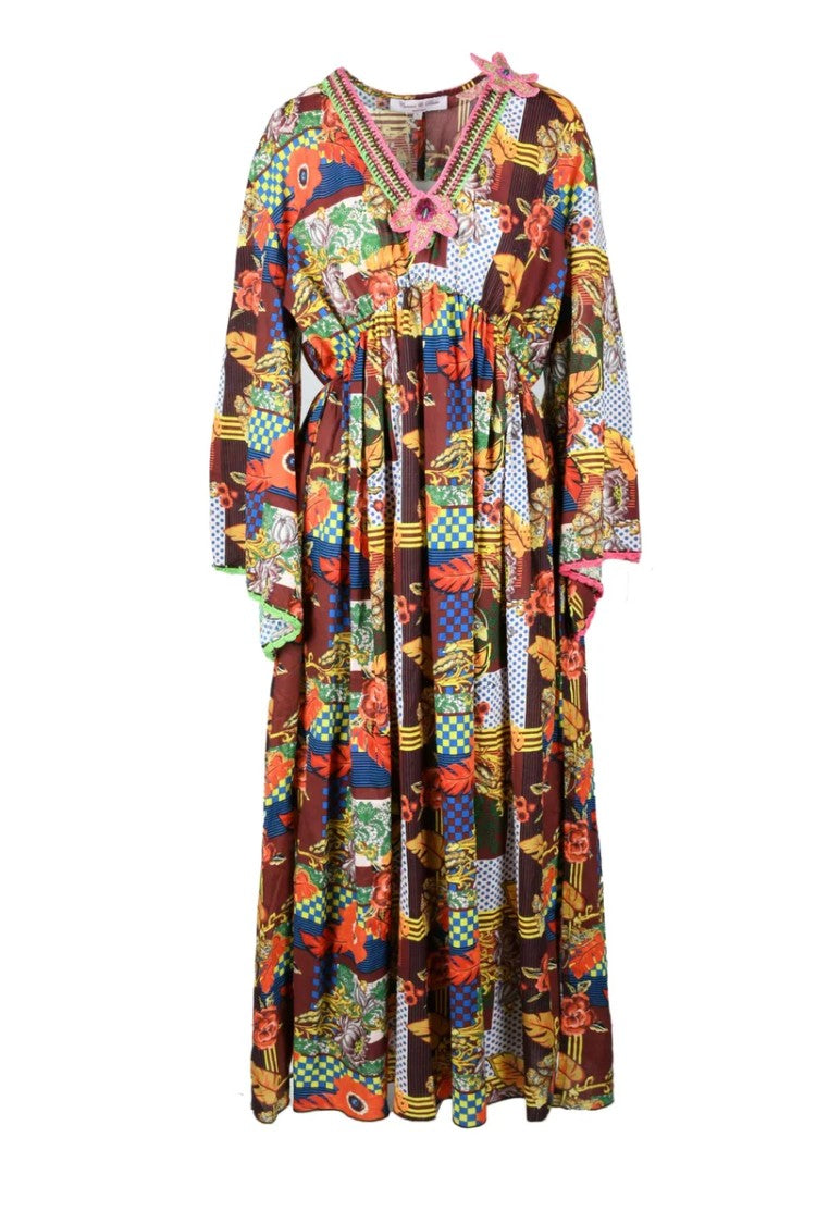 Connor & Blake Long Cotton Dress - Multicolored