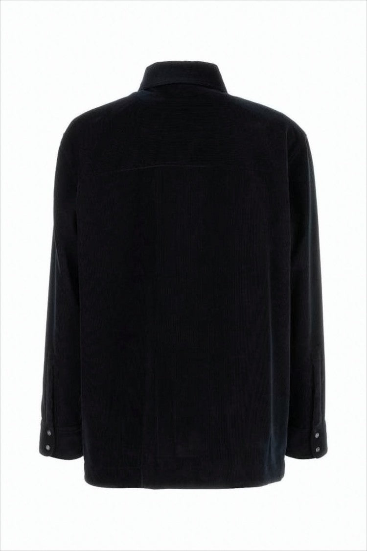 Fendi Boxy Black Jacket With Corduroy Texture