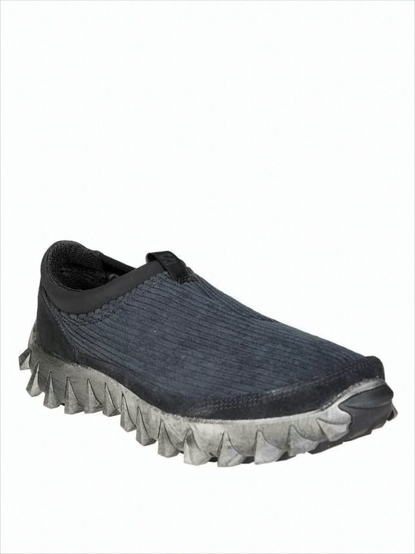 Salomon Textured Fabric And Suede Slip-On Flats