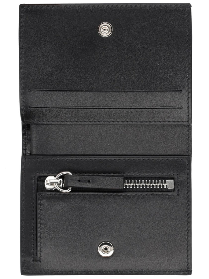 Mm6 By Maison Margiela Coin Purse With Logo Minimalist Leather Wallet