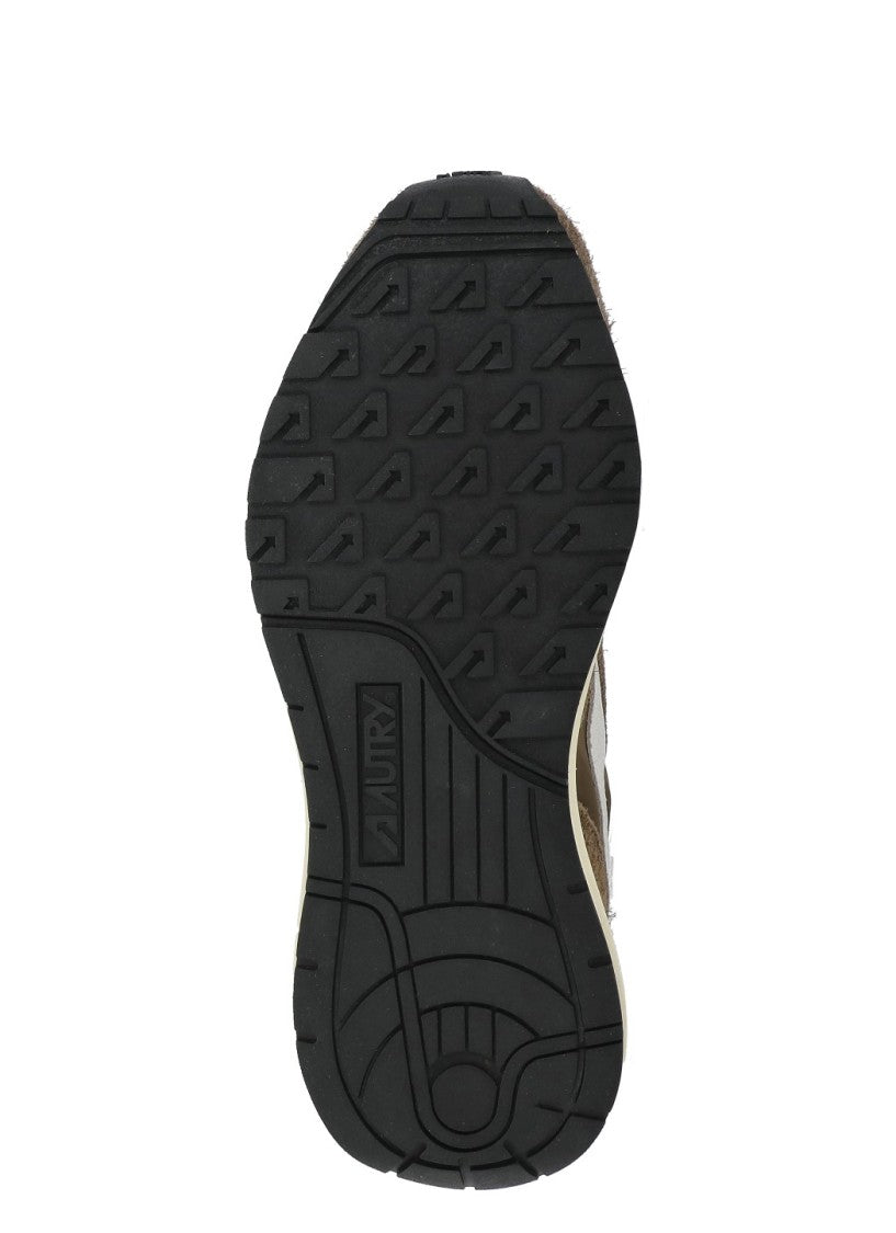 Autry Brown Suede Contrast Heel Sneakers