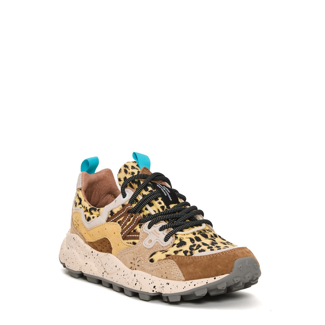 Flower Mountain Technical Ripstop And Suede Sneakers With Trekking Laces