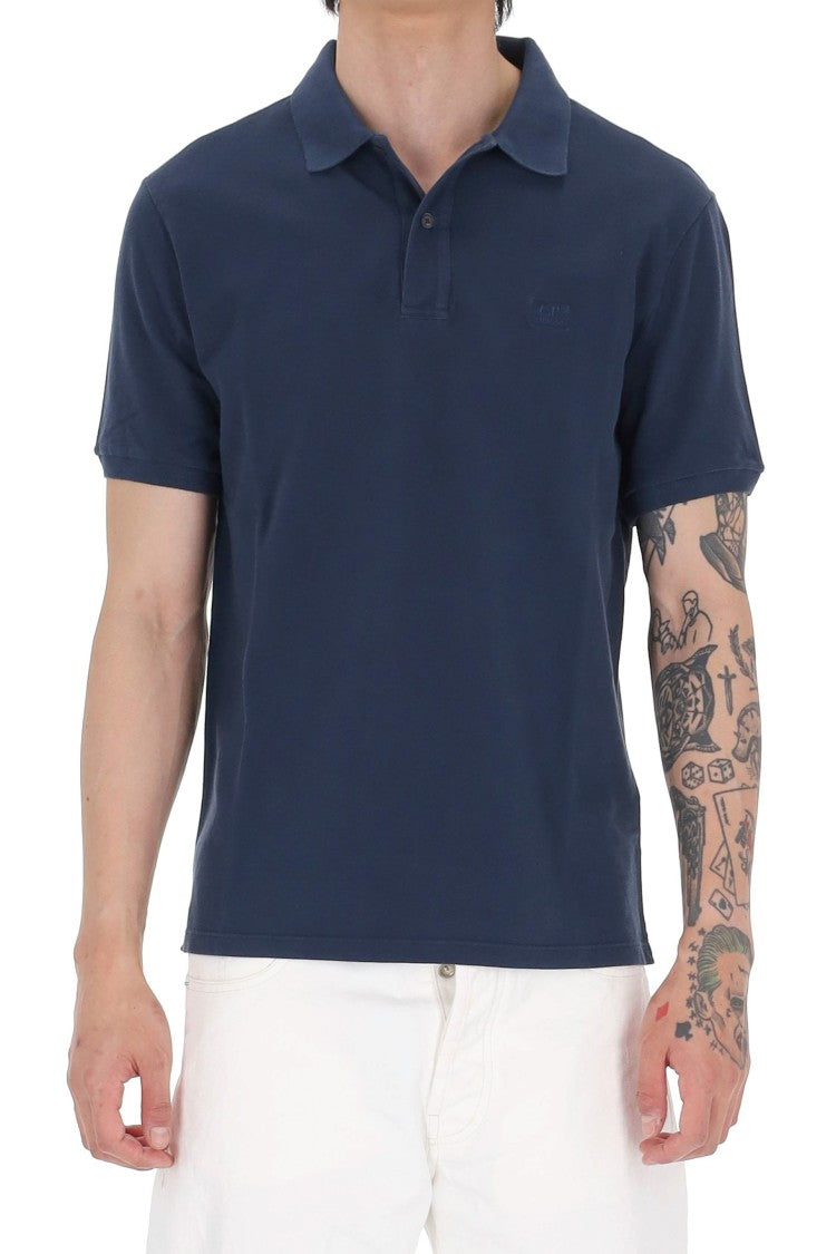 C.P. Company Blue Gauge 24 Cotton Piquet Polo Shirt