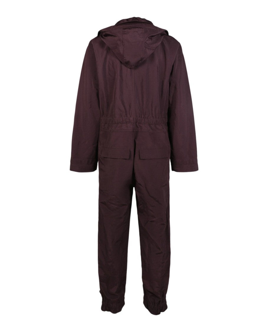 Ferragamo Front-Zip Long Sleeve Jumpsuit With Attached Hoodie