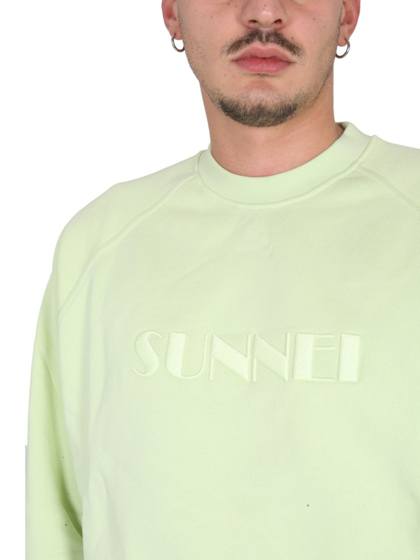Sunnei Pastel Green Crewneck Sweatshirt