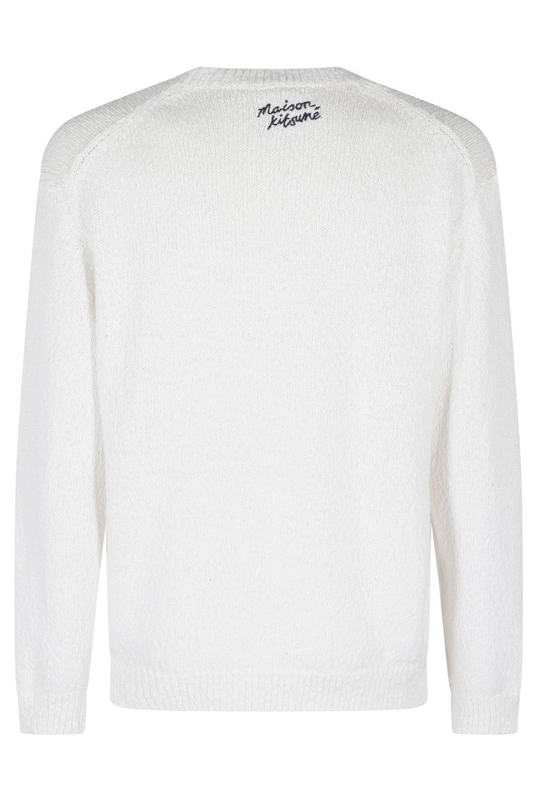 Maison Kitsuné Textured Knit Abstract Jumper